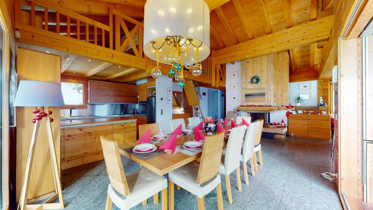Etoiles Des Neiges Luxe & Jacuzzi Chalet 12 Pers By Alpvision Residences Heremence ภายนอก รูปภาพ