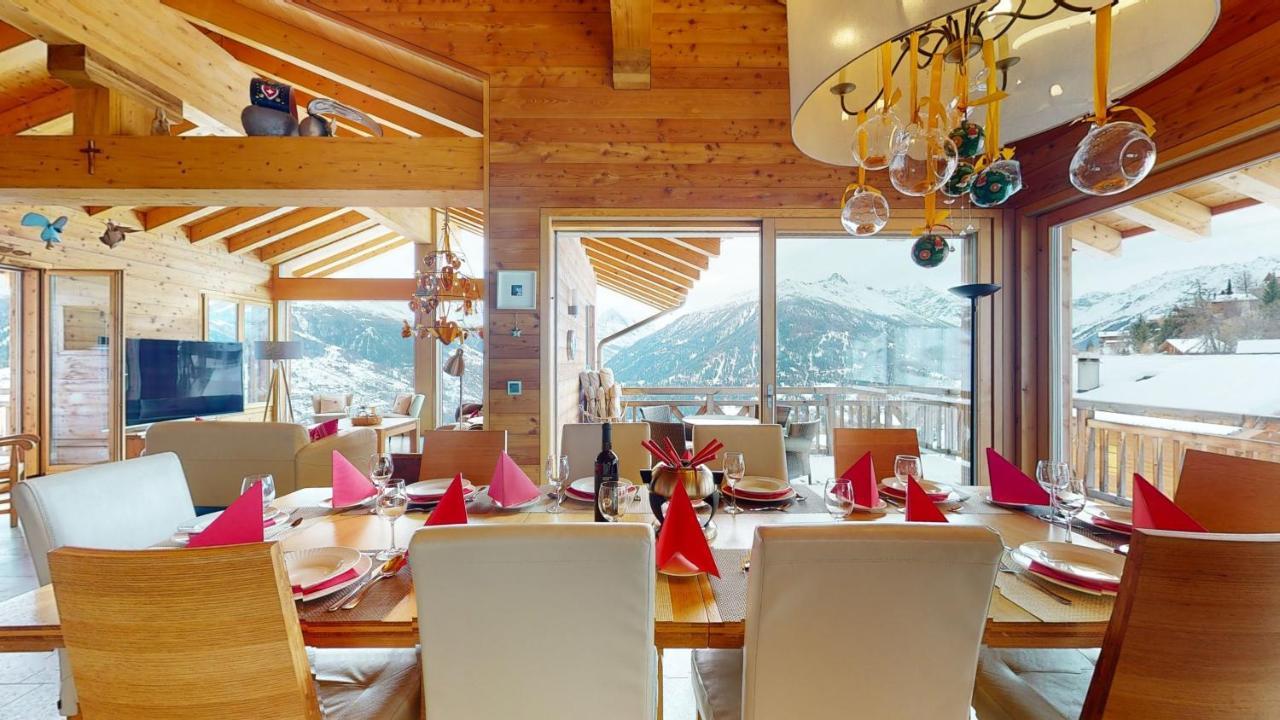 Etoiles Des Neiges Luxe & Jacuzzi Chalet 12 Pers By Alpvision Residences Heremence ภายนอก รูปภาพ